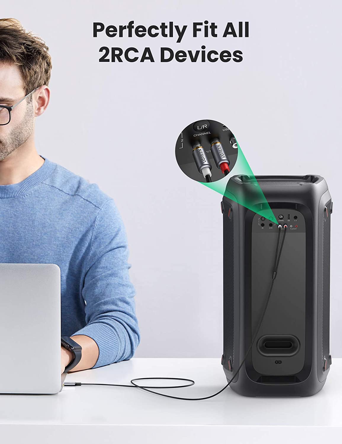 UGREEN USB C to RCA Audio Cabl - Car Jack ulasan dan harga
